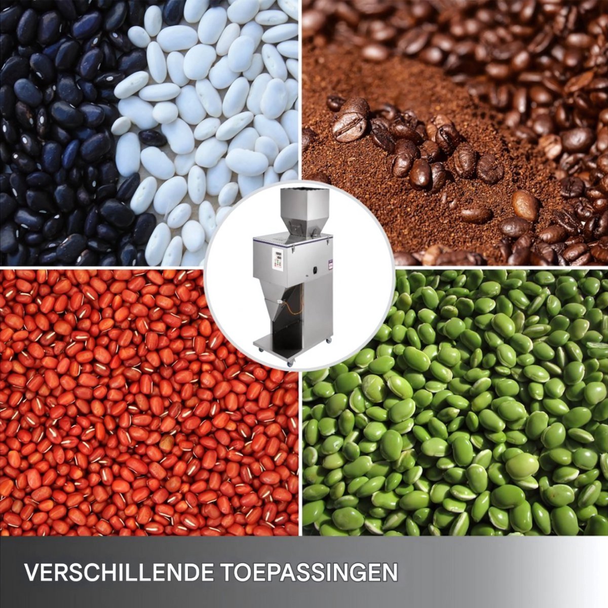 Professionele Vulmachine - Poeder - Keuken - Fijn maler - Pneumatisch - Twee Uitgangen - 100-1000ML - RVS