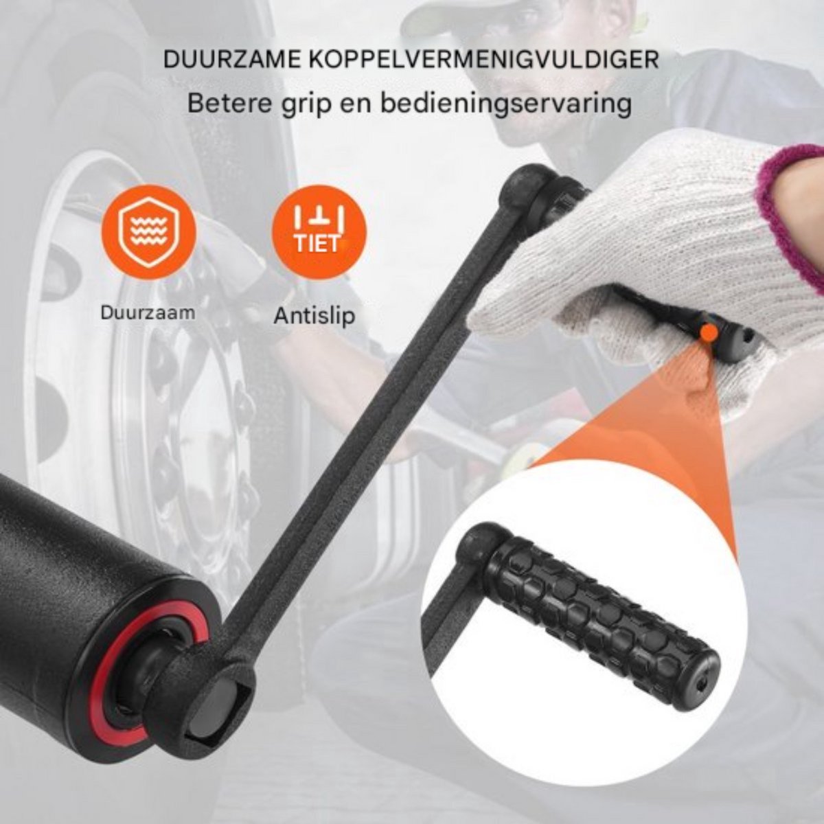 Koppelvermenigvuldiger PRO - 4800 Nm Wielsleutelset - 1:58 Versterker - Vierkant 24-33 mm