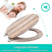 WC-bril - Toiletbril - Met Soft-Close – Comfortabele WC-Bril - Voor Badkamer & Toilet - Met print