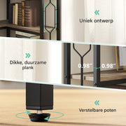 Hoekkast Lavin - Boekenkast - Woonkamer - 7 lagen - Hoekboekenplank - Hoekkast -200cm - Opbergrek - Hoekmeubel