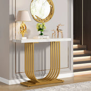 Consoletafel Valita - Haltafel - 100cm - Wandtafel - Gang of woonkamer - Goud/wit