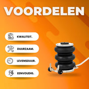 Pneumatische Krik - 5 Ton - Airjack - Lucht krik - Hefkrik - Autokrik - Voor auto, caravan, aanhangwagen en zware voertuigen