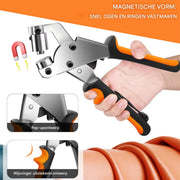Grommet Tool Kit Tavien - 3/8 Inch Oogje Perstang - 10mm Handheld met 500 Stuks Zilveren Grommets voor Dekzeil en Kleding