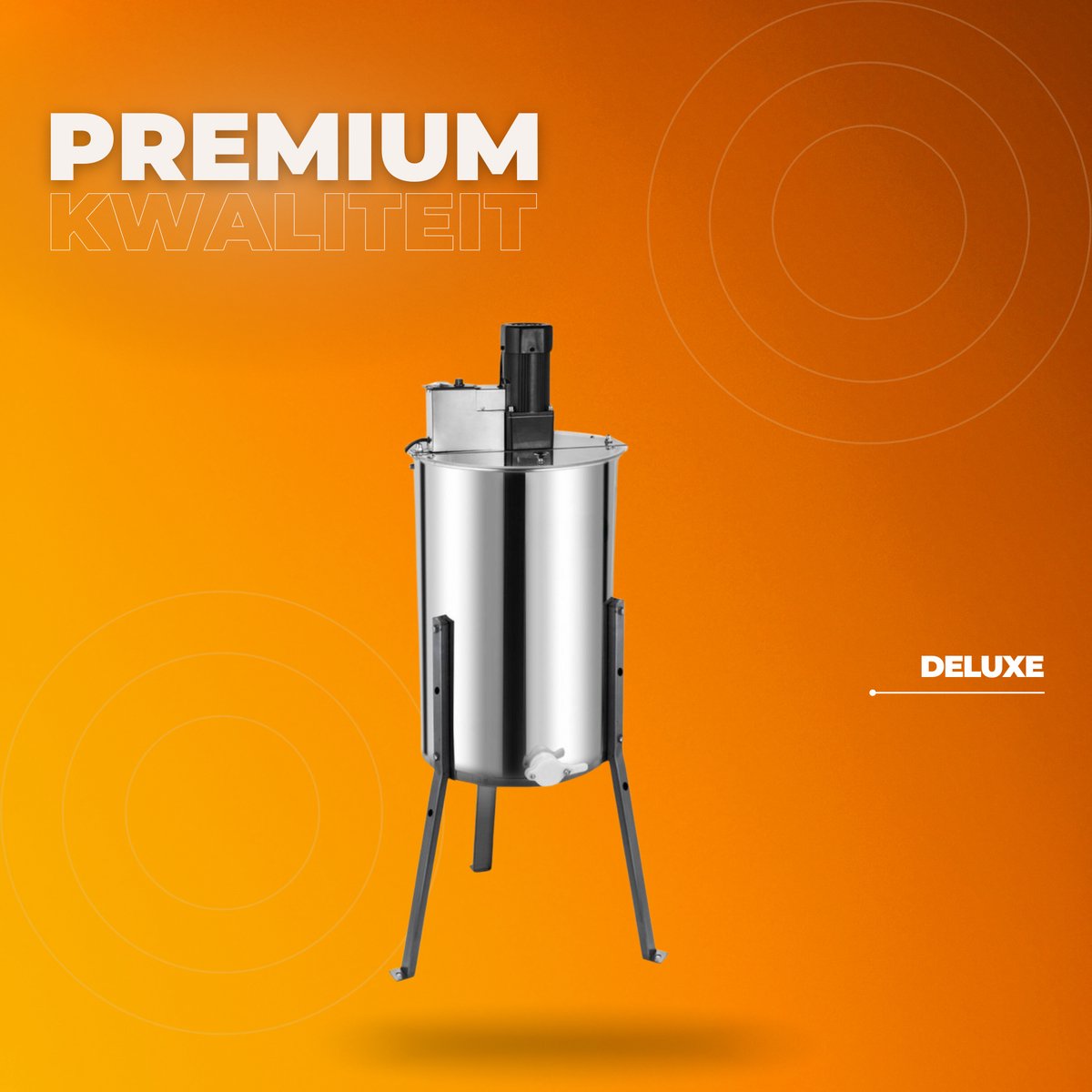 Honing extractor PRO - 3/6 Raat - Honingslinger centrifuge - Handmatig - Roestvrij Staal - Voor Bijenteelt