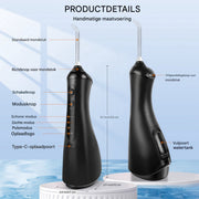Flosser Zyrell - Draadloze Waterflosser - Oplaadbare Monddouche met 6 Jet Tips - 3 Modi - Tandheelkundige Flosser voor Tanden & Tandvlees