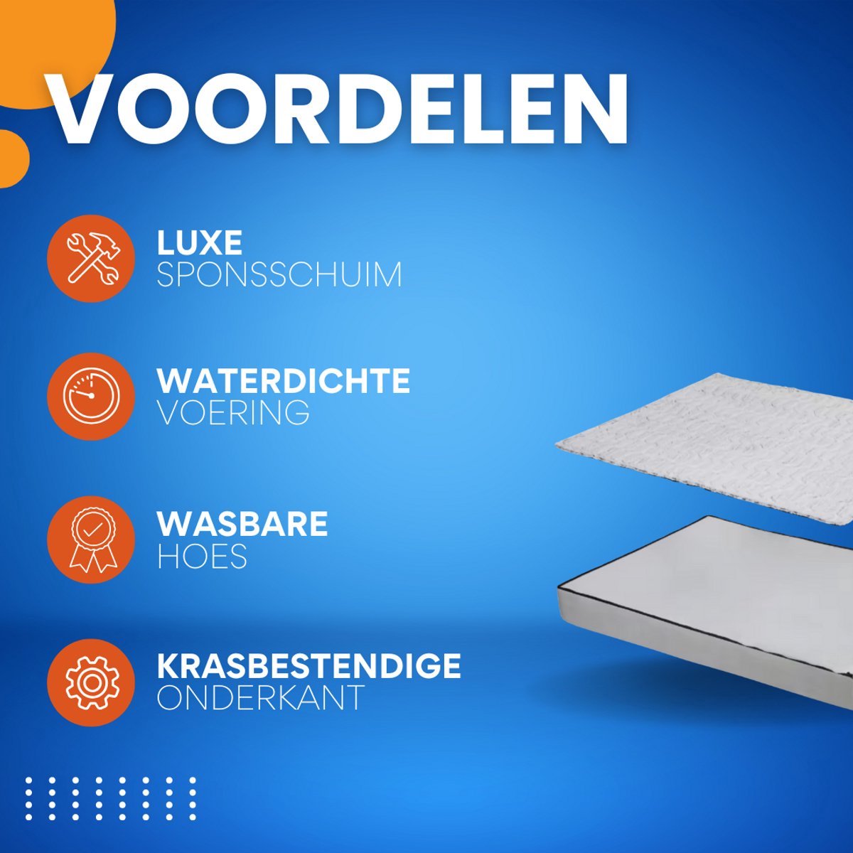 Hondenbed Zero Vortex - Hondenbank - Hondensofa op poten - Hondenzetel - Comfort en zacht - Afneembaar kussen - 95cm