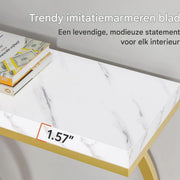 Consoletafel Giggs - Haltafel - 140cm - Wandtafel - Gang of woonkamer - Wit