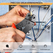 Krimptangen Tavien - Voor Spade Connector - 0,5-1,5mm² / 22-16 AWG - Elektrische Krimptang met 300 Stuks Kabel Messing Draad Terminals