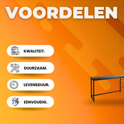 L-vormig Hoekbureau - Voor Thuiswerken, Gaming & Kantoor - Ruim Computerwerkstation met PC & Laptopruimte - 167 cm - Donkergrijs