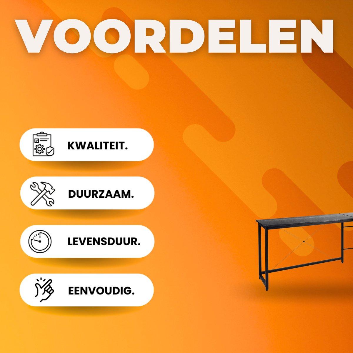 L-vormig Hoekbureau - Voor Thuiswerken, Gaming & Kantoor - Ruim Computerwerkstation met PC & Laptopruimte - 167 cm - Donkergrijs
