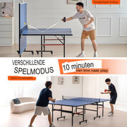 Professionele Opvouwbare Tafeltennistafel - Pingpongtafel - Voor Indoor & Thuisgebruik - MDF Speeloppervlak - Dikte 18mm
