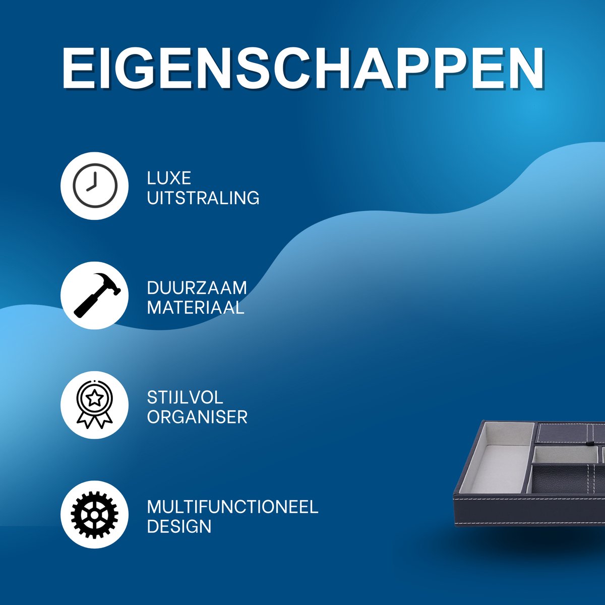 Sieradendoos - Juwelendoos - Sieradenopbergdoos – 6-vaks – Luxe – Organizer voor accessoires