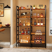 5-laags Boekenkast - Boekenplank - Wandplank - Boekenrek - Voor opslag / woonkamer / kantoor - Bruin