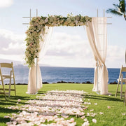 Witte rozenboog - 240cm - Bruiloft decoratie - Versiering - Backdrop frame - Multifunctioneel voor ceremonies en feesten