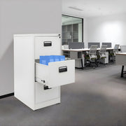 Archiefkast - Opberkast - Kantoorkast - Voor kantoor en thuis - Met 3 laden - Wit