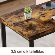 Computerbureau - Voor 2 personen en thuiskantoor - Extra lang dubbel werkstation - 78,7 inch, grote studie schrijftafel