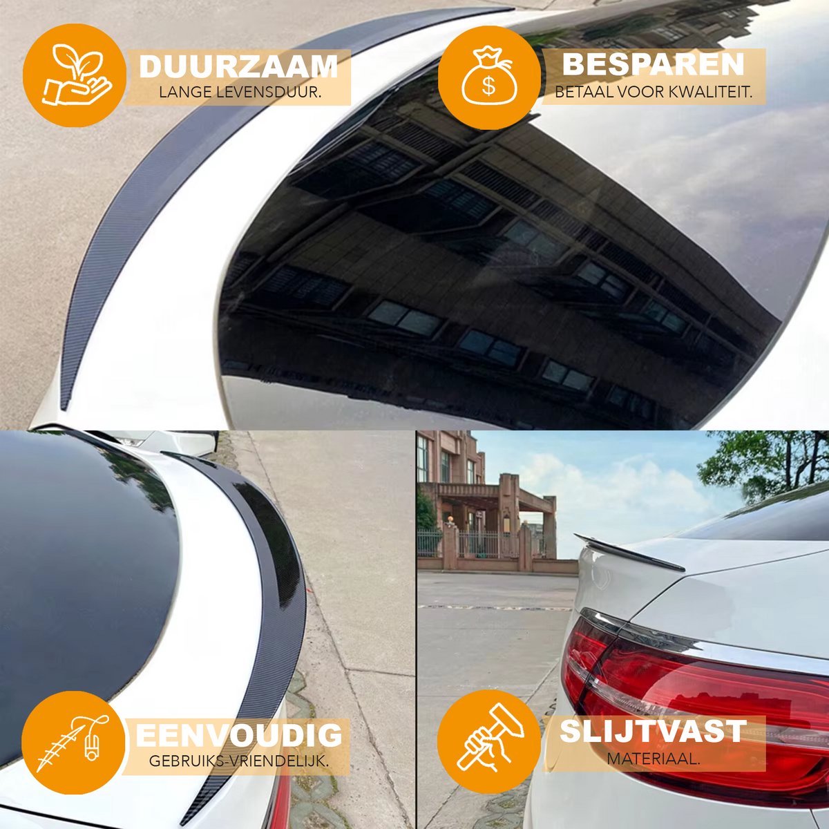 Stratox AMG Wing - Kofferbak Spoiler Vleugellip - Carbon Look - AMG Stijl - Voor Mercedes GLC Coupe C253 (2016-2022) - Auto Accessoire