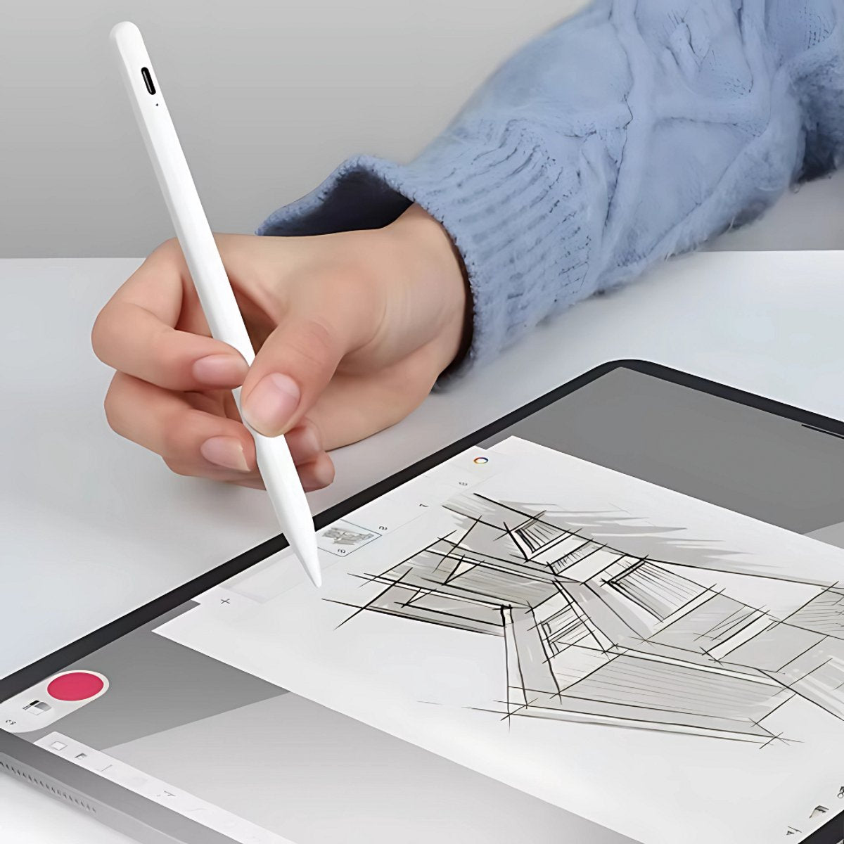 Stylus Pen PRO - Voor Xiaomi Pad 6 / 6S Pro / MAX 2023 - Tablet - Oplaadbare Touchscreen Pen - Wit