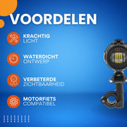 2x LED Mistlampen voor Motorfiets - Extra Spotlampen voor BMW R1200GS / F800GS / F700GS / F650GS - Waterdicht & Krachtig Licht