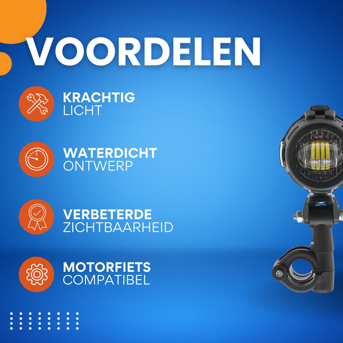 2x LED Mistlampen voor Motorfiets - Extra Spotlampen voor BMW R1200GS / F800GS / F700GS / F650GS - Waterdicht & Krachtig Licht