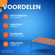 Opvouwbare campingtafel - Inklapbaar - Picknick en barbecue - Compact