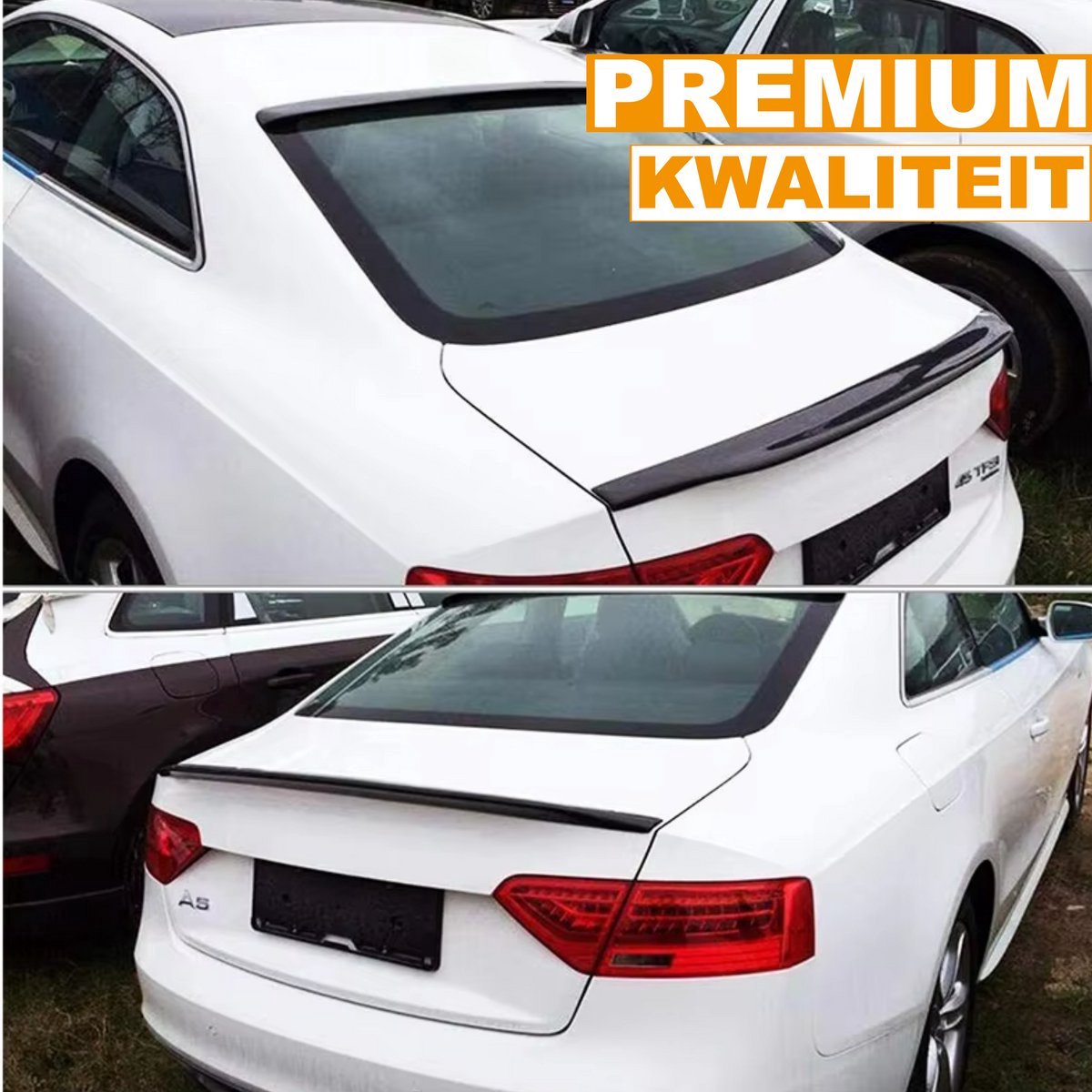 Spoiler Wing Zorric - Achterspoiler Wing - Voor Audi A5 B8/B8.5 Coupe (2007-2016) - Eendenbek Stijl - Gloss Black