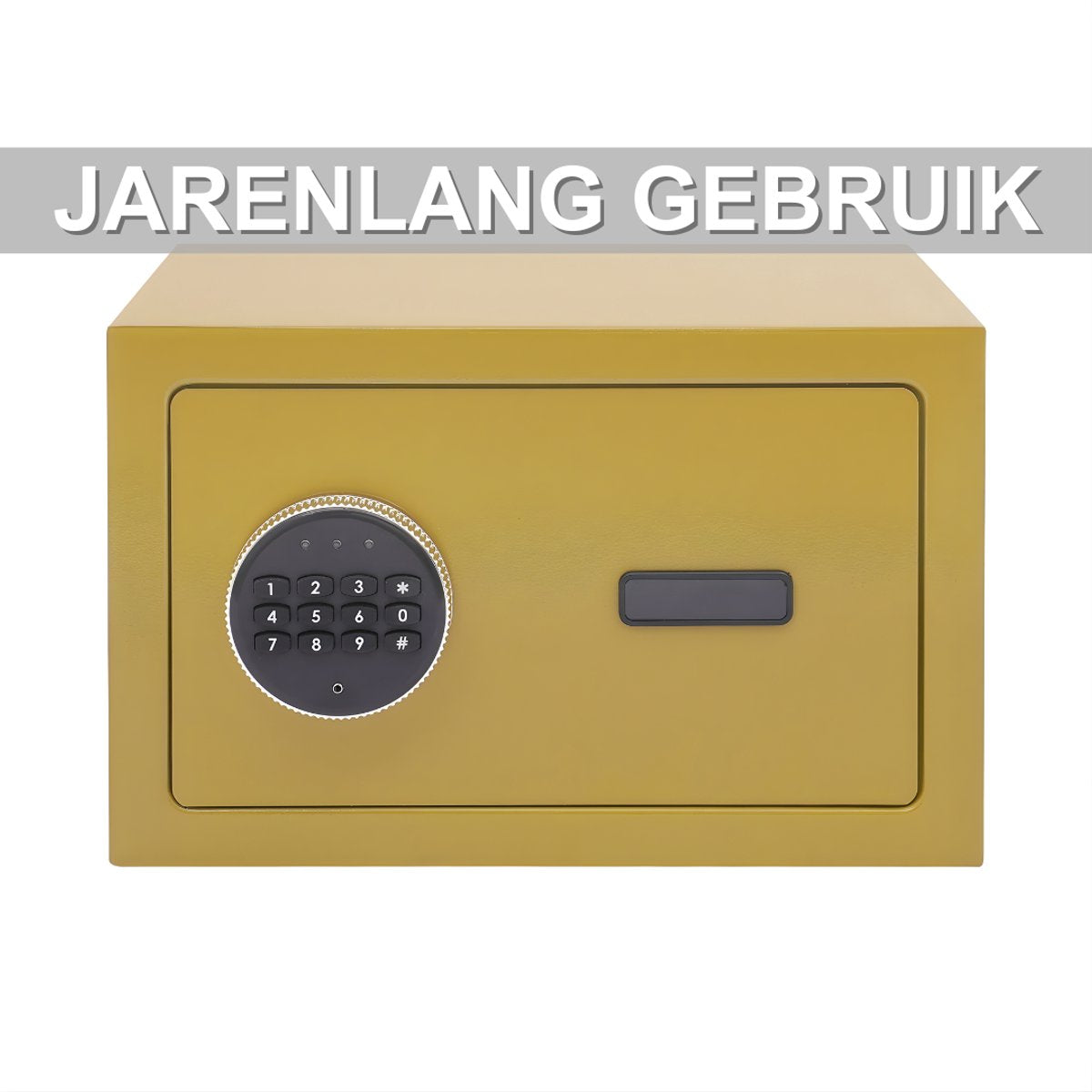 Kluis- Voor contant geld en waardevolle spullen - Beveiligd met digitaal toetsenbord - Goud