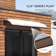 Voordeurluifel - Deurluifel - 199cm - Dakbedekking - Voordeur afdak - Polycarbonaat - UF50+ Zonweringsfolie - 965x1987mm