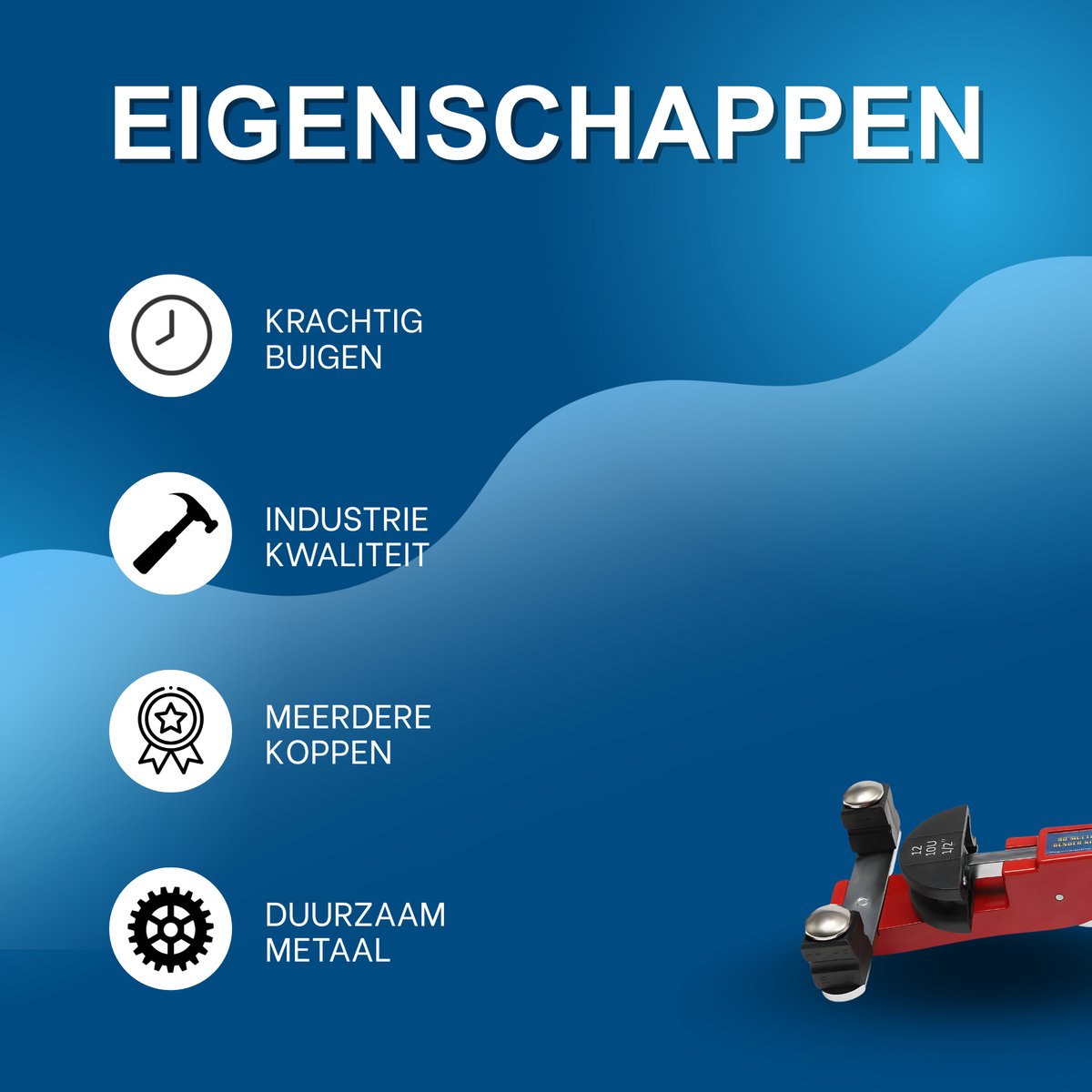 Buigmachine - Pijpenbuiger - Voor machinebouw en metaalbewerking – Buigen van 6–22 mm behuizingen