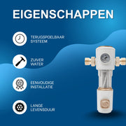 Waterfilters - Voor huishoudelijk gebruik - Sediment terugspoelfilter - Wit
