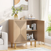 Opbergkast met deuren - Binnen - Voor woonkamer of hal - Dressoir- Naturel