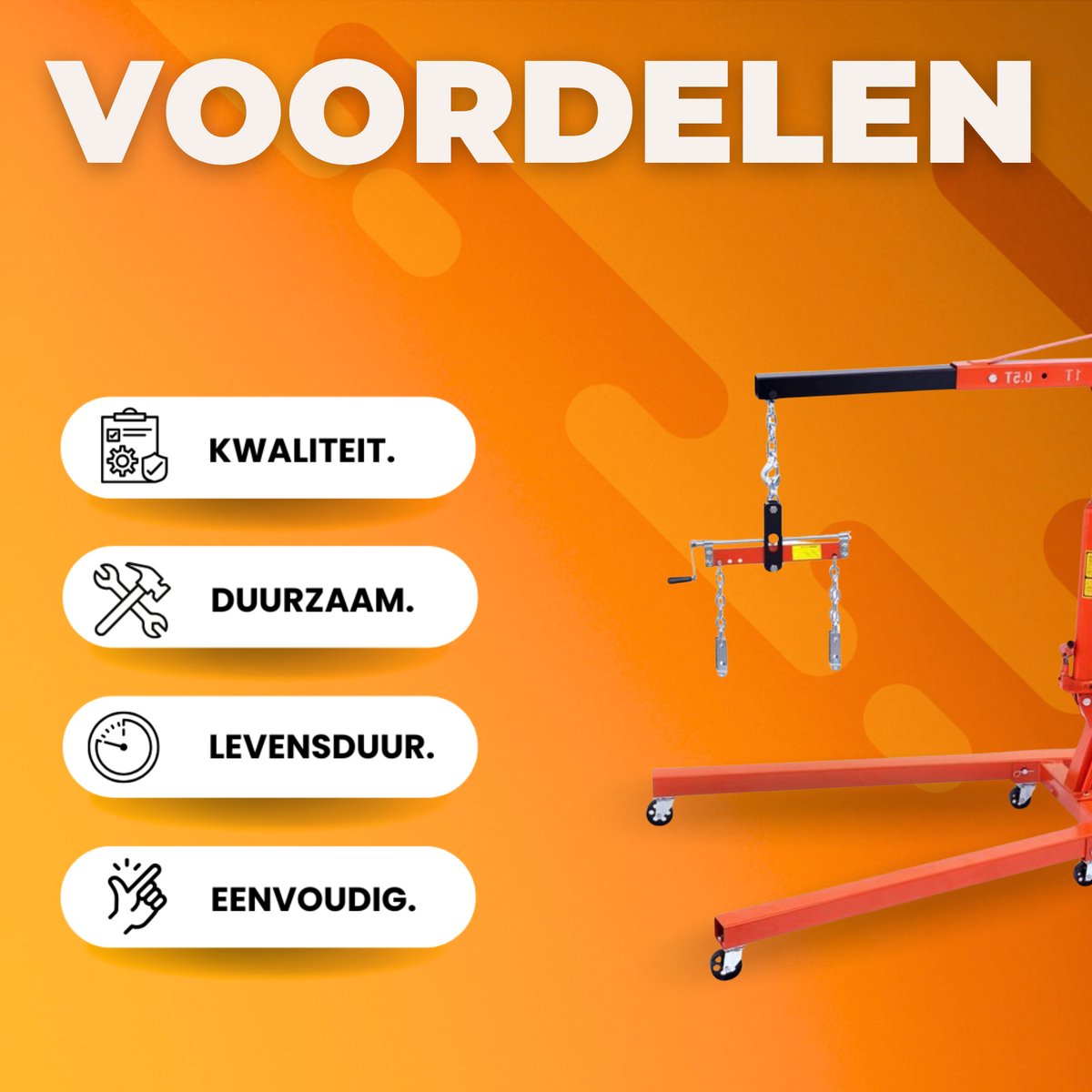 Werkplaatskraan - Inklapbaar - Motorblokkraan - Motorkraan - Garagekraan - motorkrik 680 kg -Motorhouder - Motorkrik