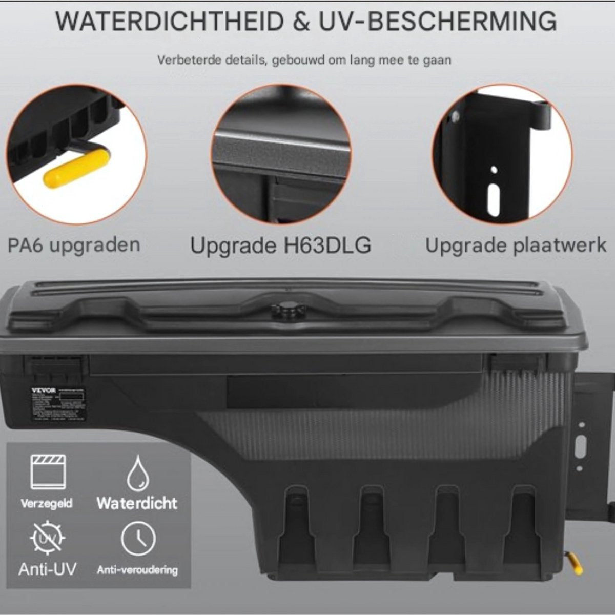Opbergbox - Auto of vrachtenwagen of aanhanger - Afsluitbare Draaikoffer - Gereedschapskist - Wielkast Compatibel met Ford F-150 2015-2021