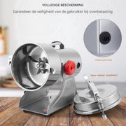 Elektrische graanmolen - Kruidenmolen - Kruiden maler - Spice grinder - RVS - 3750W - 1000gr