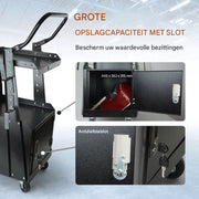 Lastafel 2 schappen - Laswagen - Laskar - Voor lasapparaten - Lastrolley - met 2 gasfleshouders - max 120kg