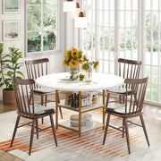 Ronde Eettafel - Keukentafel - Eetkamertafel - 4 personen - Hout Wit