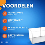 Tavien Hamsterkooi - Ren - Voor Binnen - Huisje - Knaagdieren ren - Cavia