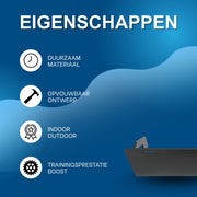 Rebounderboard - Voetbaltrainig - Voetbalbouncer - Trainingsmatriaal – Voor voetbaltraining binnen en buiten – Voor passen en schieten - Zwart