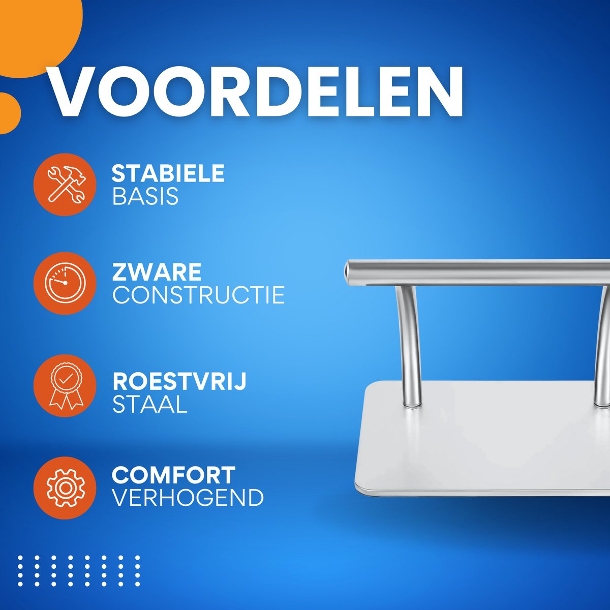 Roestvrijstalen Voetsteun voor Kapper - Voor Kapsalon & Tattoo Shop - Accessoire voor Comfort & Stabiliteit