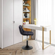 Barkruk - Zwart - Velvet - Verstelbaar - Industrial stijl - Set van 1