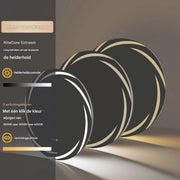 Ronde Badkamerspiegel Nero Fioren - Met verlichting - 60cm - Voor Badkamer, Make-up & Wandmontage - Dimbaar licht