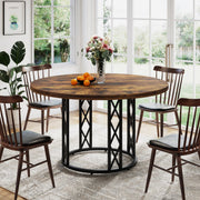 Eettafel Ceylix - Ronde Tafel 120cm - Voor 4 Personen - Voor Eetkamer of Keuken