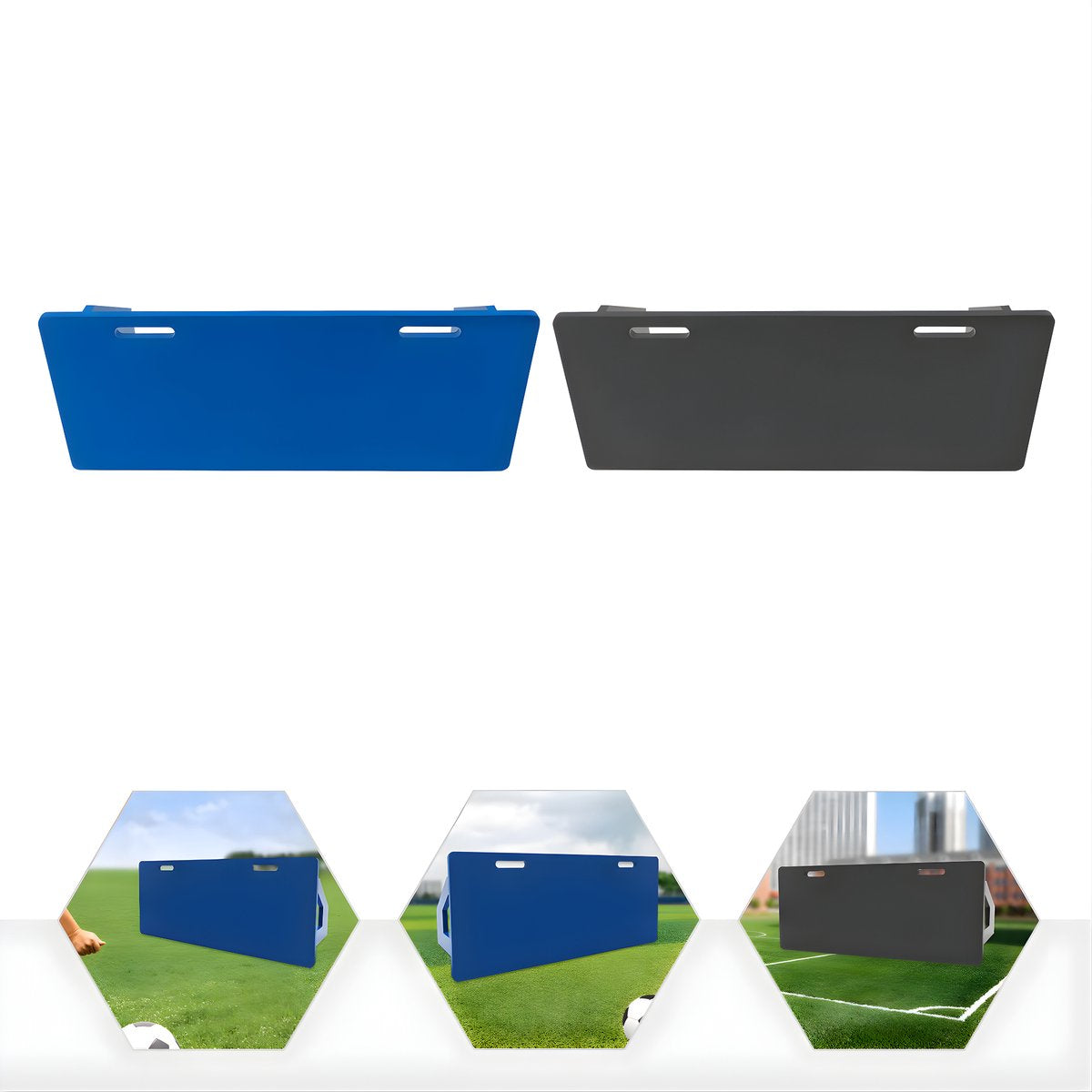 Rebounderboard - Voetbaltrainig - Voetbalbouncer - Trainingsmatriaal – Voor voetbaltraining binnen en buiten – Voor passen en schieten - Blauw