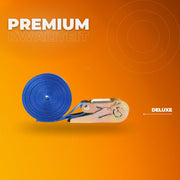 Harde Spanbanden - Sjorbanden - Ratel Spanbanden Uit Eén Stuk - 6 m x 25 mm - Blauw - 10 stuks - Sterke Bevestiging voor Veilig Vervoer