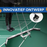 Sportveld bezem - Water - Voor basketbal-, tennis- en badmintonbanen - Brede waterpusher voor efficiënte reiniging - Geschikt voor parkeerplaatsen