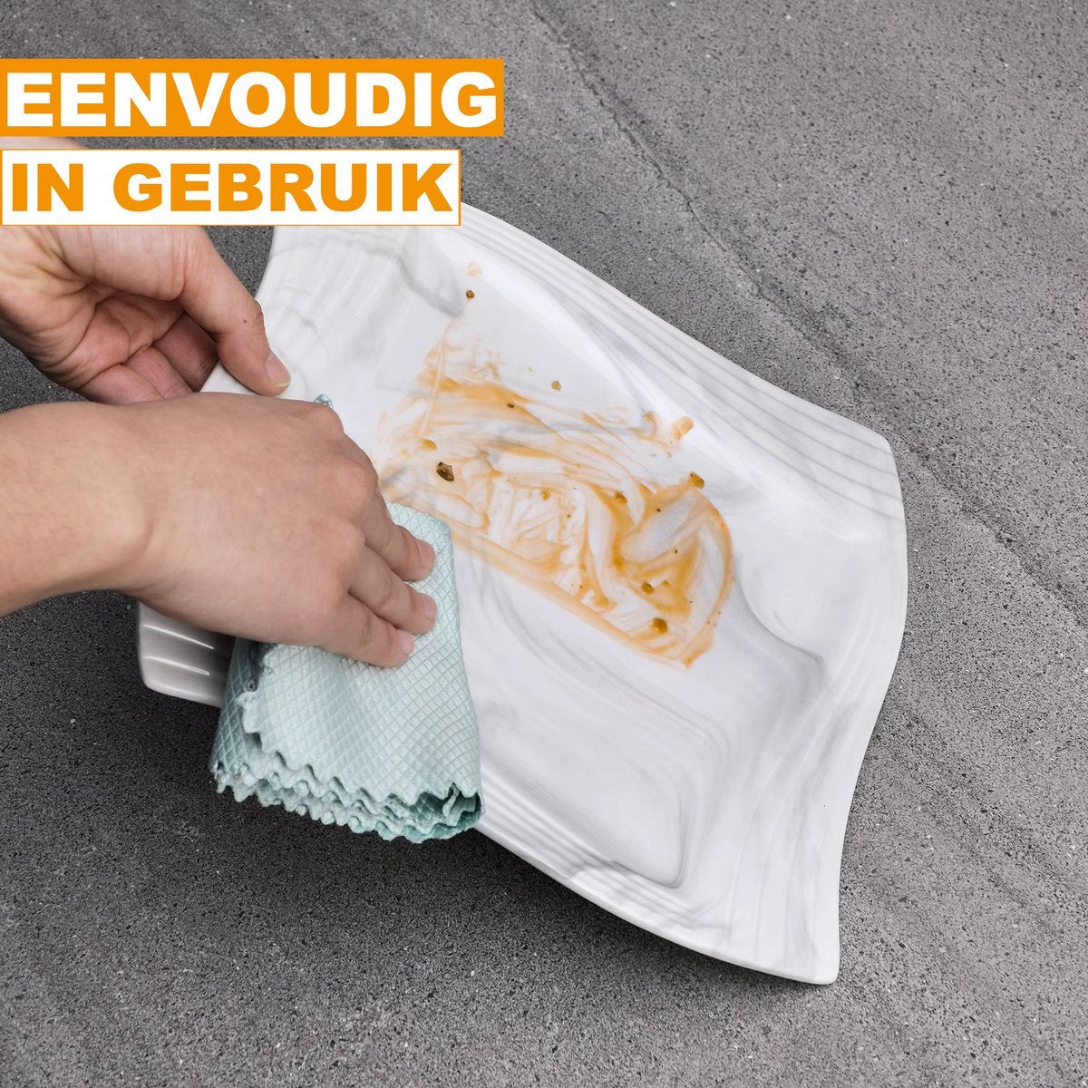 Glamorous Bordenset – Dinerborden – 6 persoons – 30 delig – Marmerlook Keramisch – Ontbijtborden – Luxe design