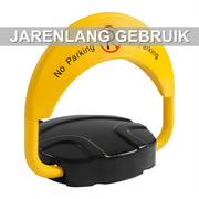 Elektronisch parkeerslot – Voor privégebruik – Robuust, IP67 waterdicht, 2 afstandsbedieningen, 180° antibotsing en automatisch alarm – Yellow