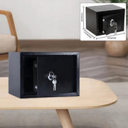 Moderne kluis - 23cm - Brandwerend en waterdicht - Kluisjes met cijferslot - 2 sleutels - Digitaal toetsenbord - Zwart