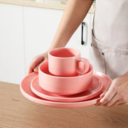 Sorella Serviesset Rosé - 16 delig - 4 persoons - Baby roze - Dinerborden - Bordenset - Diepe borden - Ontbijtborden - Servies - Keukenservies