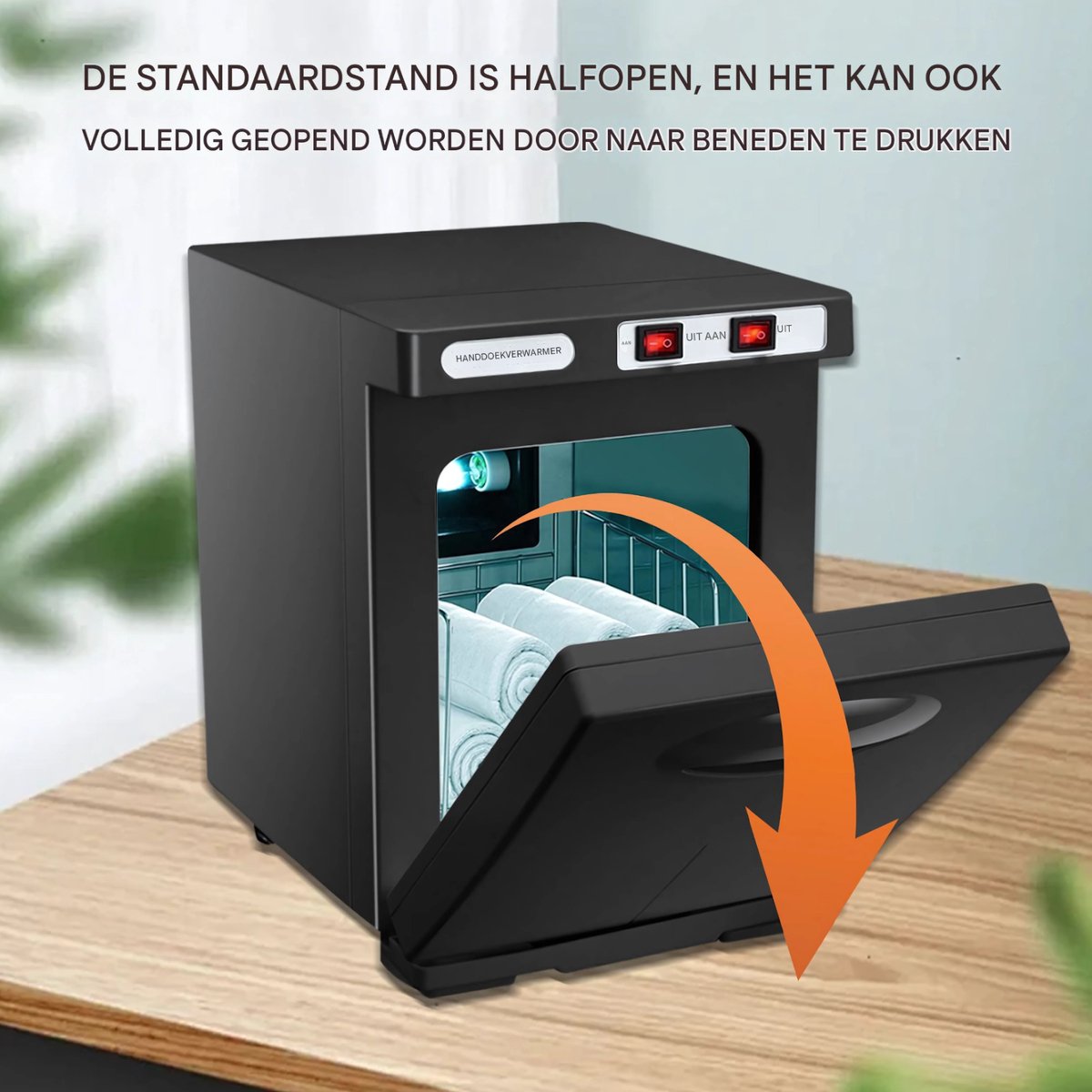Handdoek verwarmer - Towel verwarmer - Voor Gezichtsspa en Schoonheidssalon - 5L - met Aluminium Kamer - Snelle en Hygiënische Verwarming - Zwart